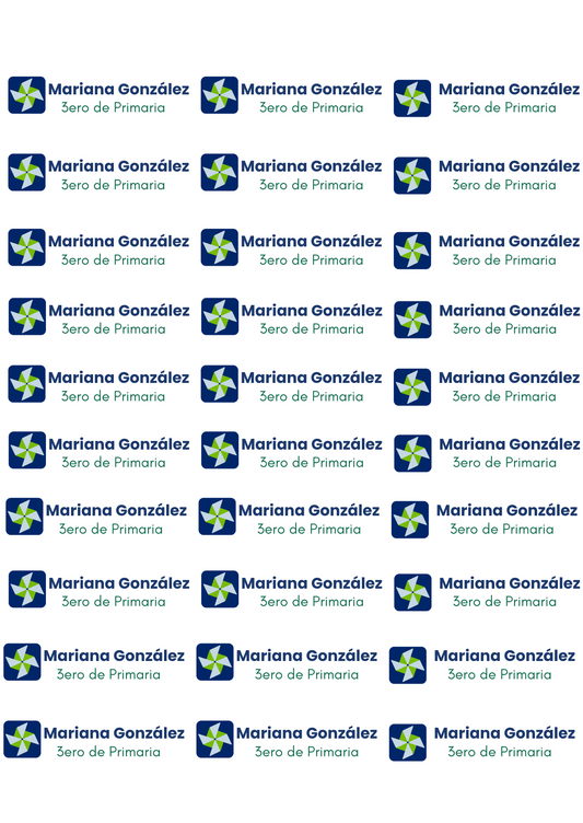Plantilla de 30 Etiquetas para Libros y libretas - Personalizables Columbia