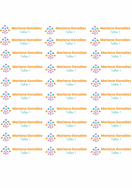 Plantilla de 30 Etiquetas para Libros y libretas - Personalizables Montessori