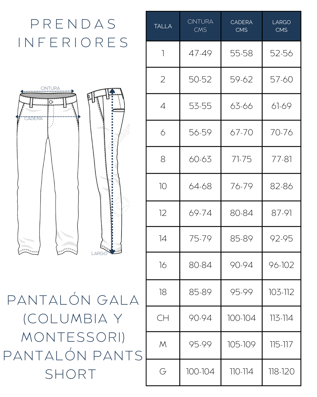 Pantalón Gala Gris Oxford - Montessori