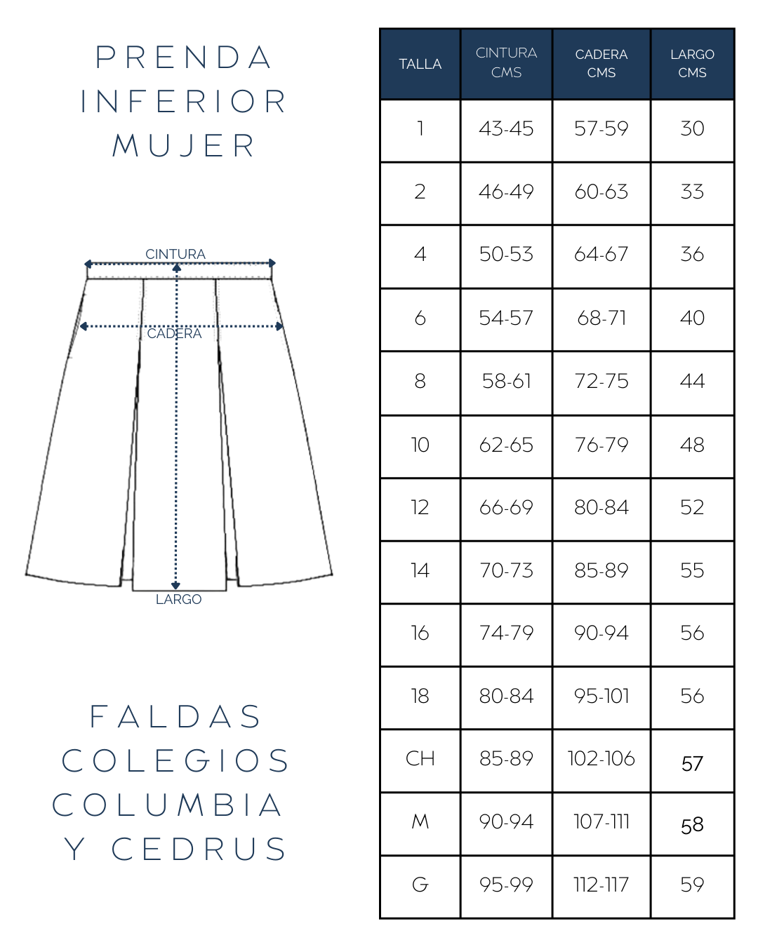 Falda Gala - Columbia
